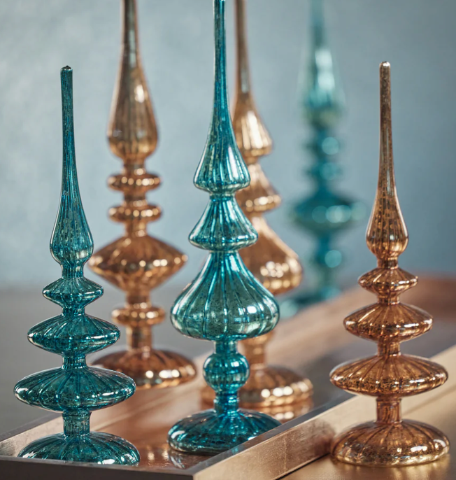 Large Blue Aprica Finial