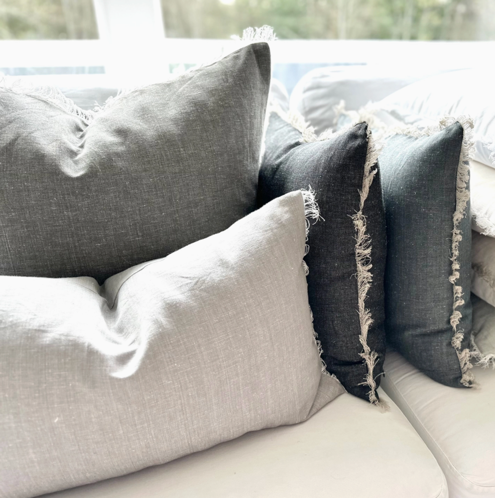 Stone Fringe Pillow 26x26