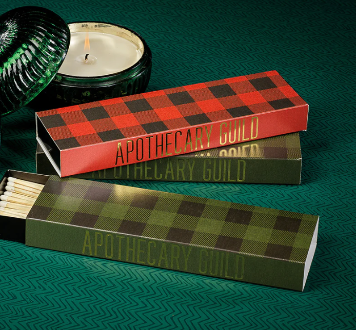 Red Plaid Match Box