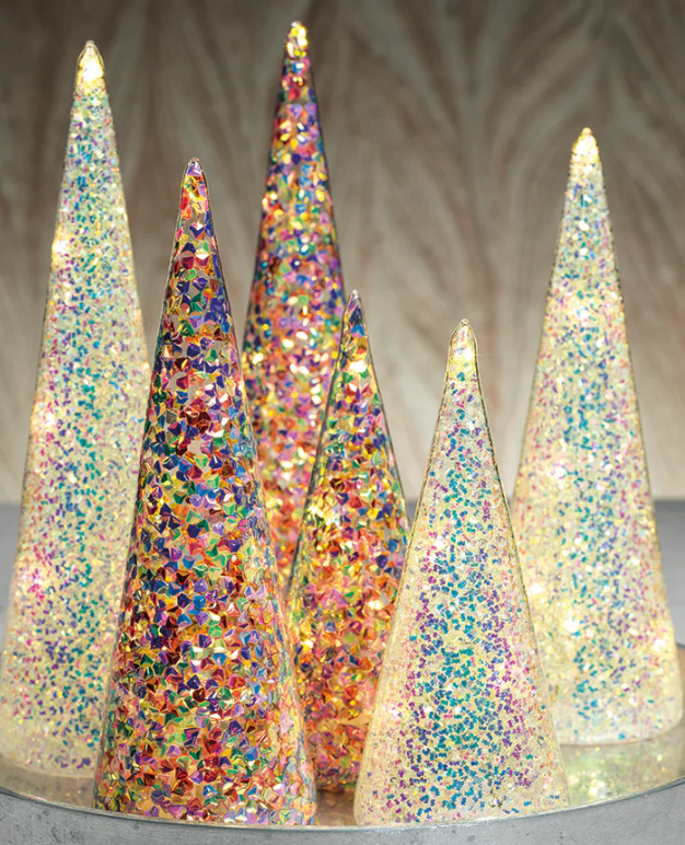 Medium White Sequin Tree