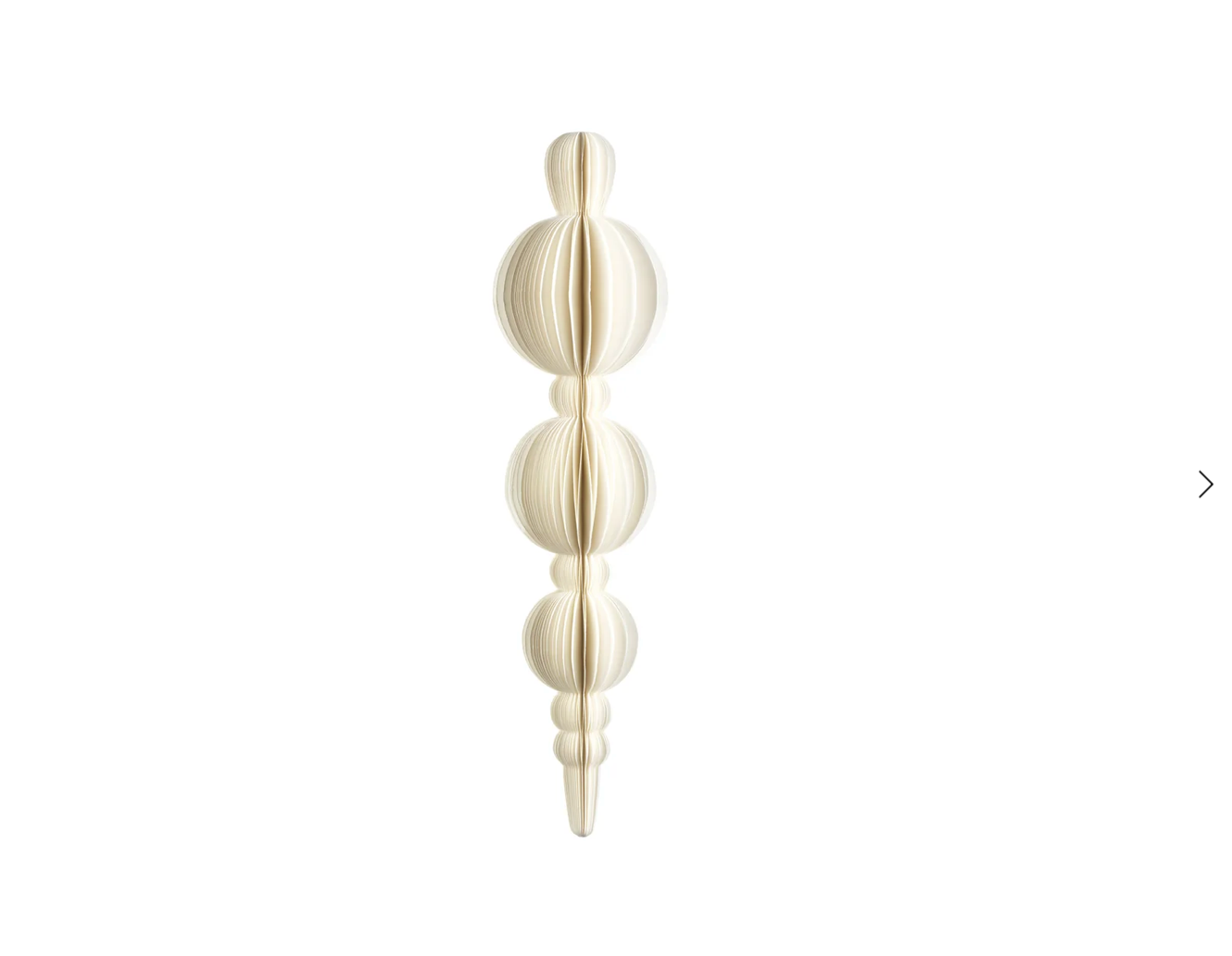 Paper Holiday Decoration- elongated droplet pendant