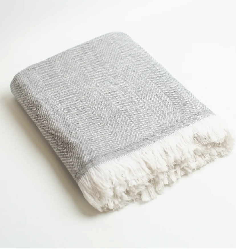 Cashmere Reversible Travel Throw Blanket