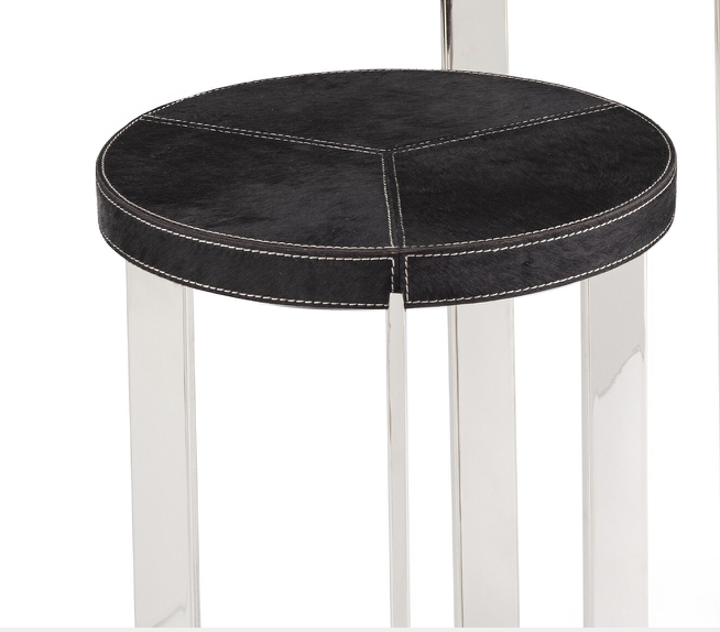 Black Hair on Hide Side Table