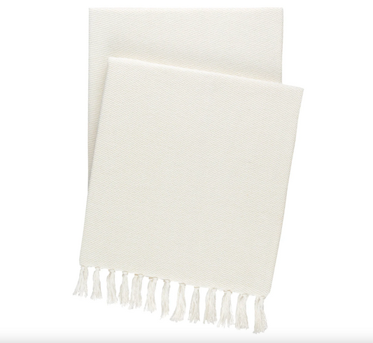 Logan White Throw Blanket