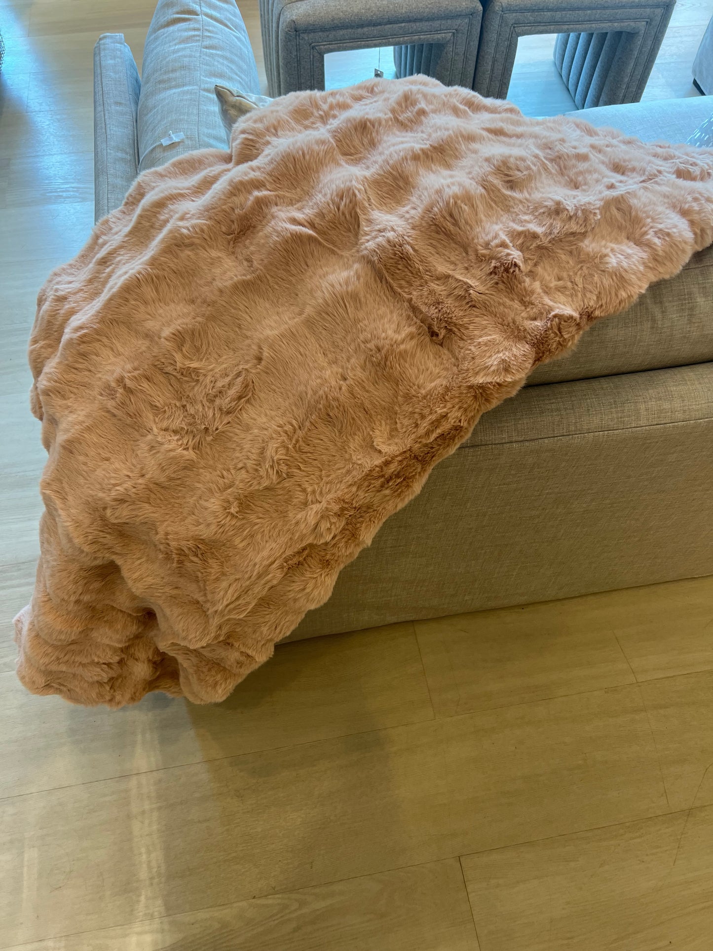 Rose Quartz Fab Faux Blanket