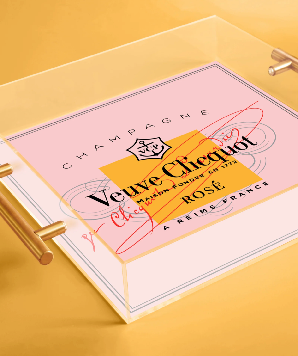 Veuve Cliquot Large Pink Tray