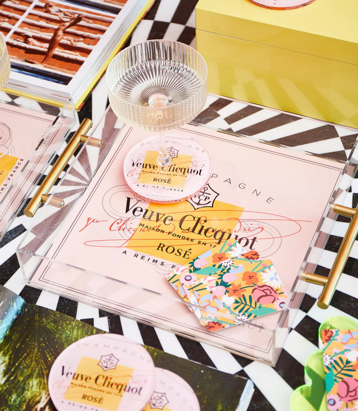 Veuve Cliquot Large Pink Tray