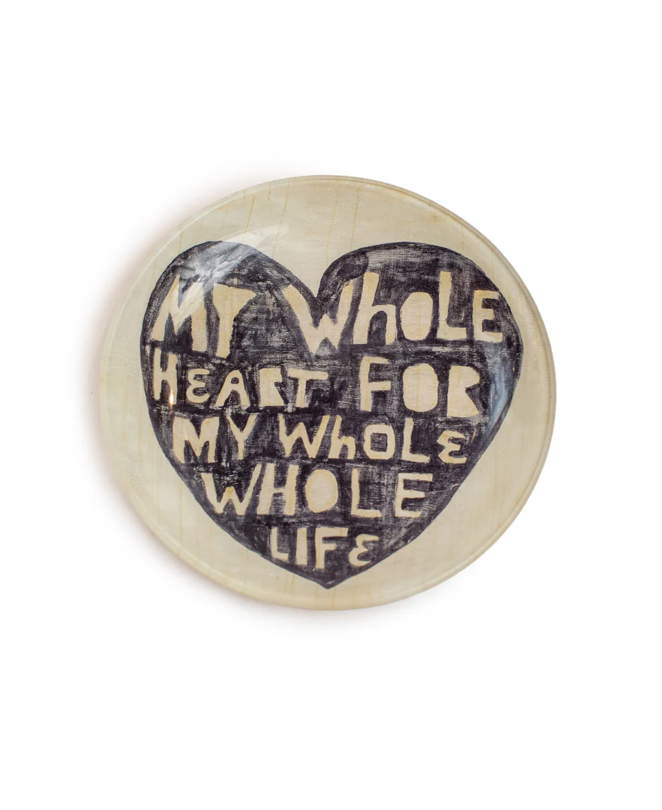 My Whole Heart Decoupage Plate