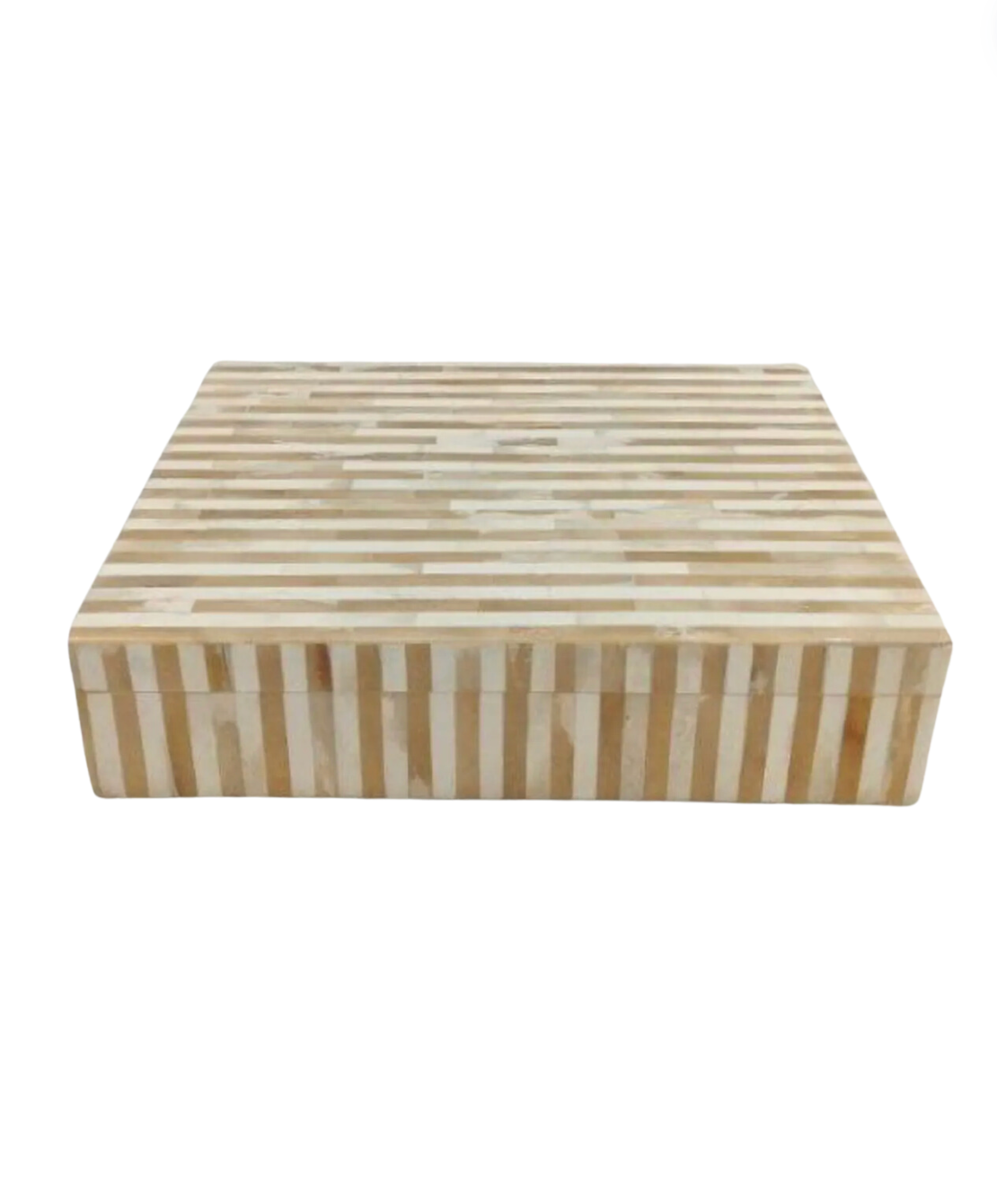 Large Bone Striped Box