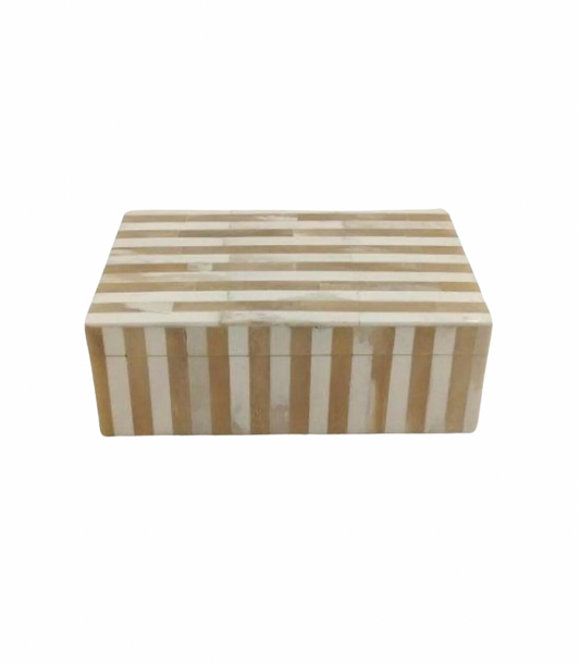 Small Bone Striped Box