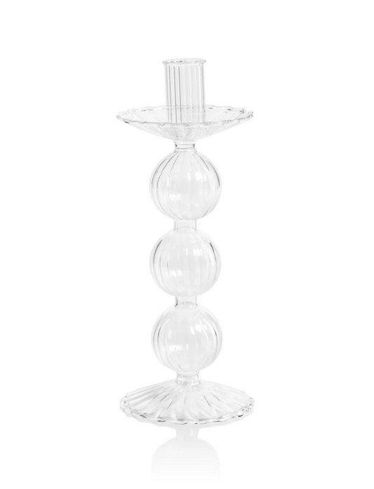 Luisa Glass Taper Candle Holder