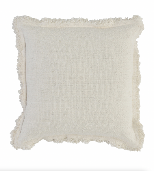 Lauren White Pillow 22x22