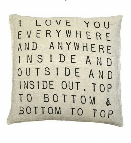 I Love You Everywhere Pillow 22x22