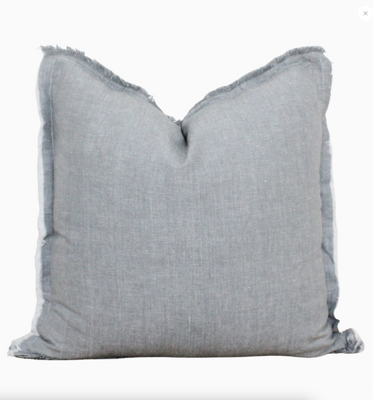 Fringe Gray Pillow 26x26