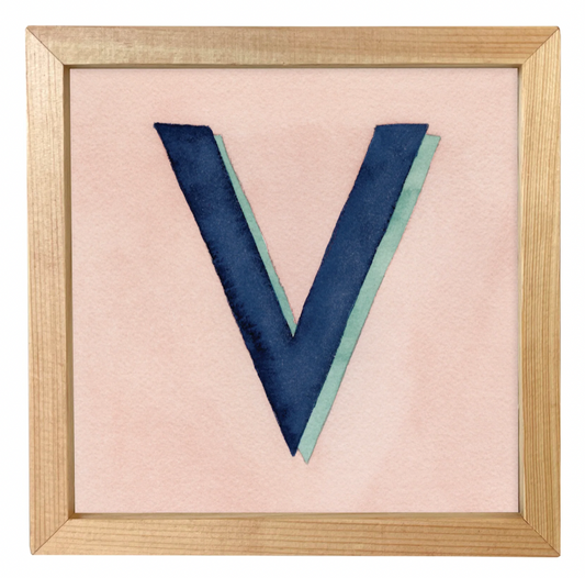 "V" Framed Print