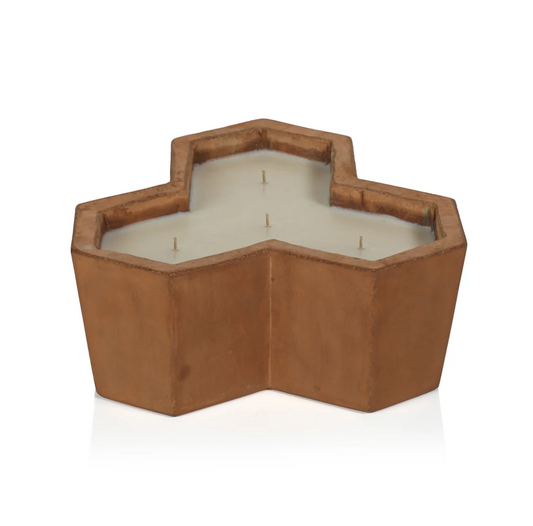 San Juan Honeycomb Concrete Outdoor Candle