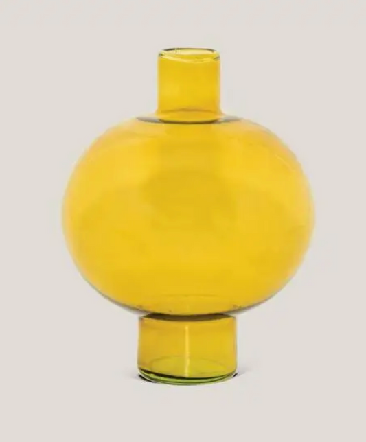 Yellow Recycled Glass Vase