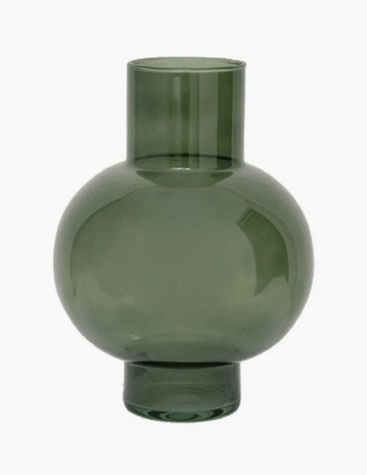 Dark Green Recycled Glass Vase