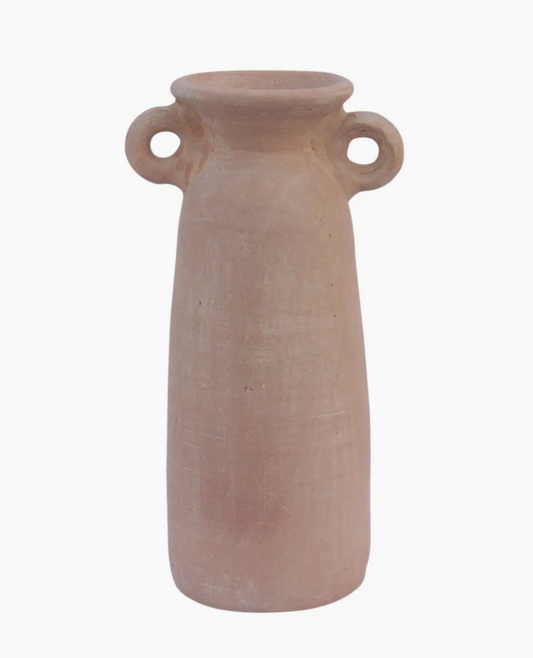 Tall Terracota Vase with Handles