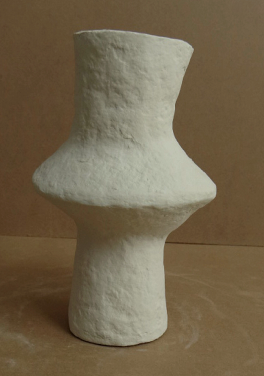 Paper Mache Hourglass Vase