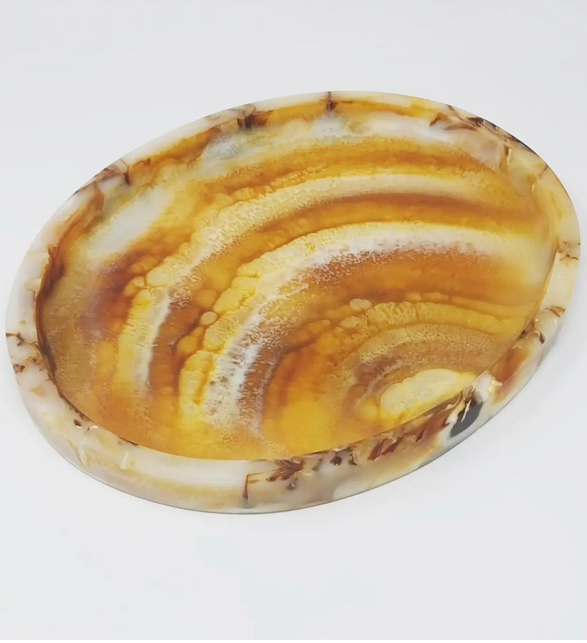 Tortoiseshell Oval Tray