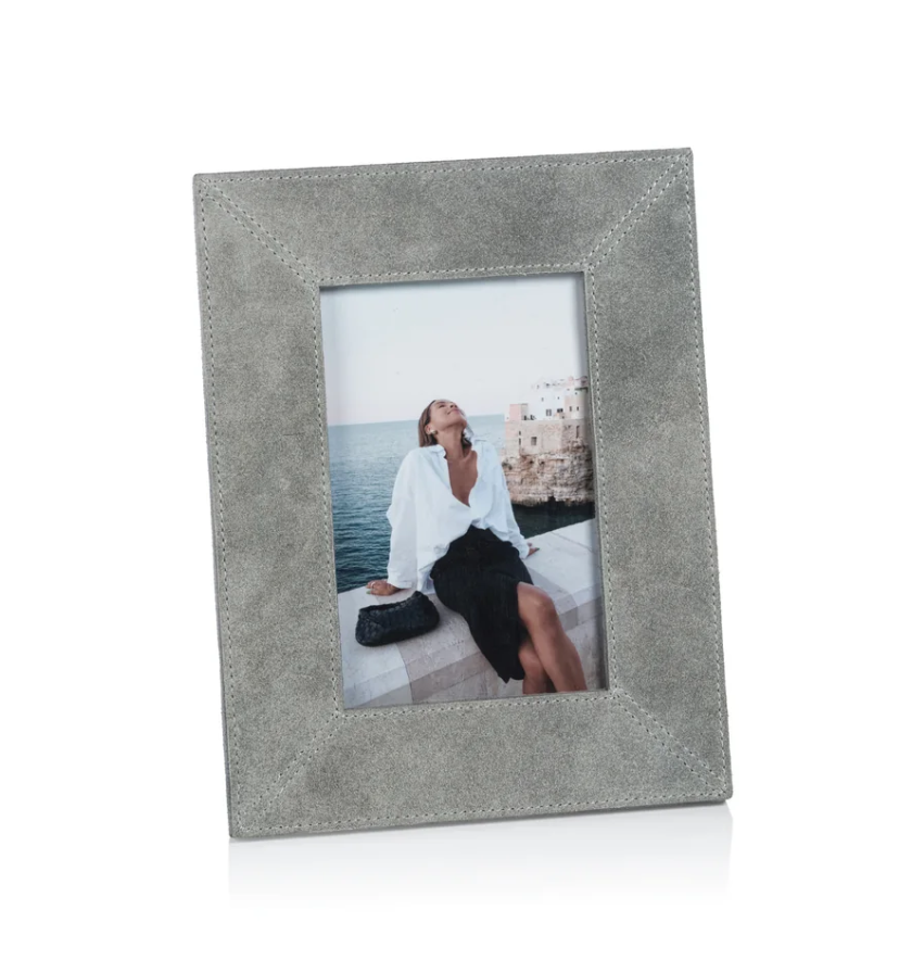 Gray Suede 4x6 Picture Frame