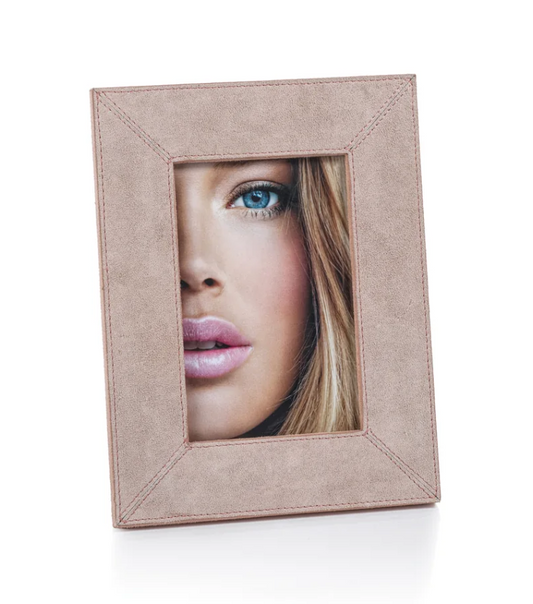 Pink Suede 4x6 Picture Frame