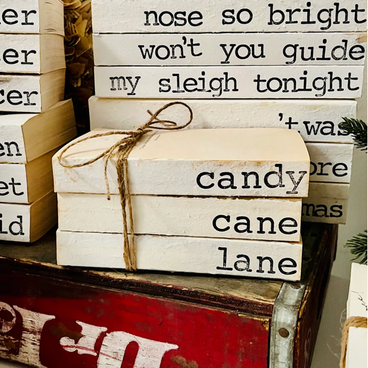 Candy Cane Lane Book Stack