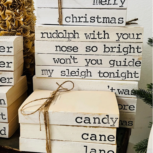 Merry Christmas Book Stack