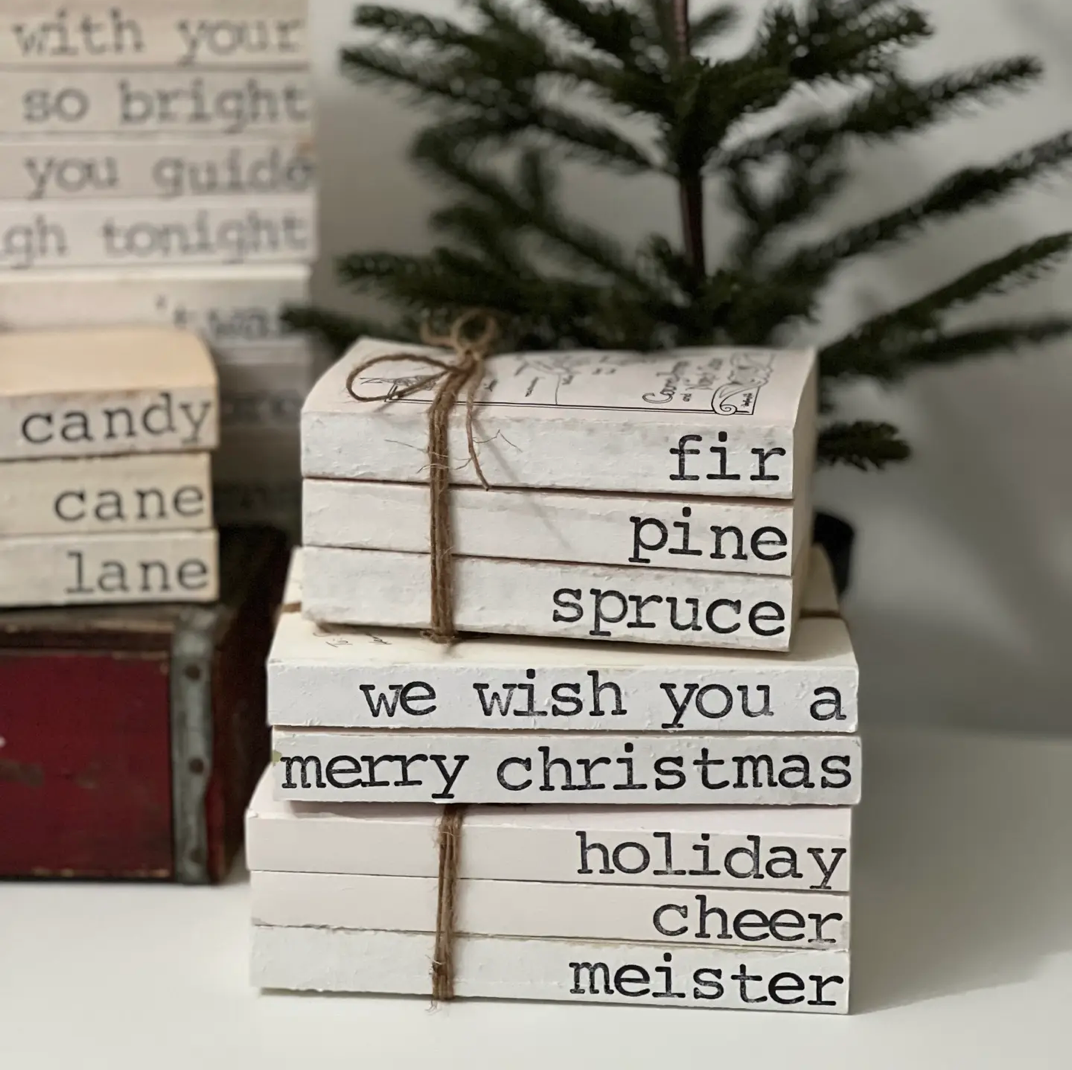 We Wish You A Merry Christmas Book Stack