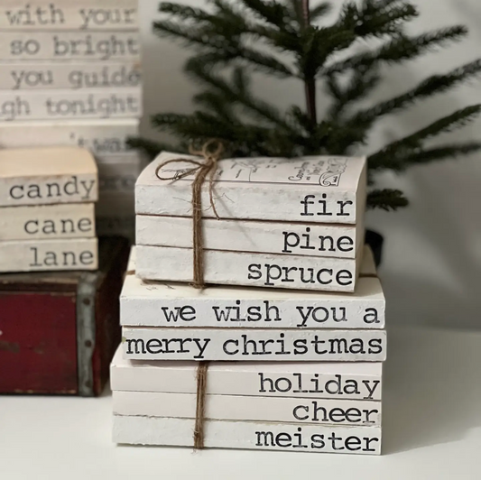 We Wish You A Merry Christmas Book Stack
