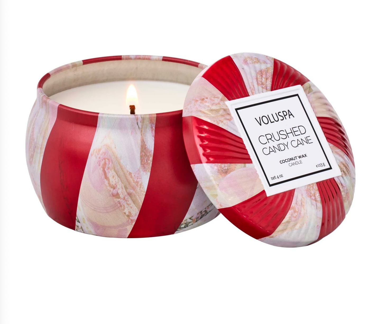 Crushed Candy Cane Mini Tin Candle