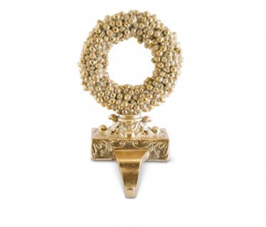 Gold Wreath Stocking Holder
