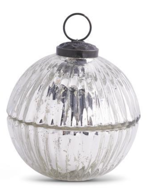 3.5" Silver Ornament Candle