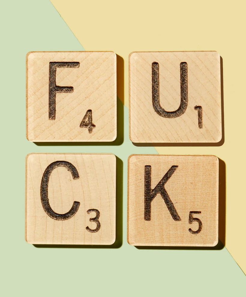 Fuck Scrabble Tiles | Set of 4 Coasters