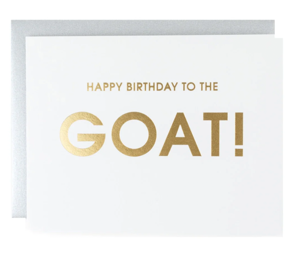 Chez Gagné - Happy Birthday to the GOAT - Letterpress Card