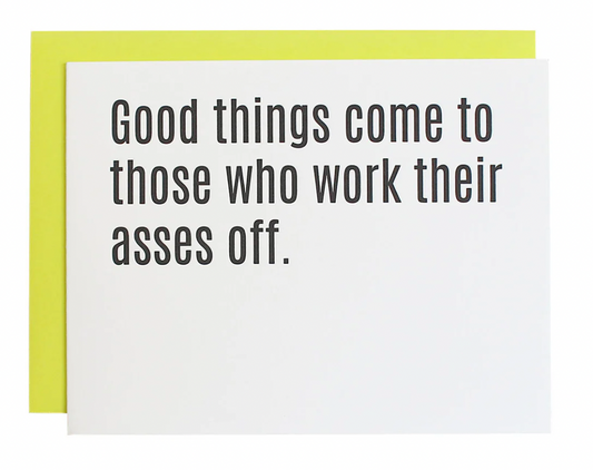 Chez Gagné - Good Things Come - Letterpress Card