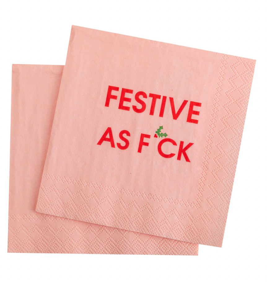 Chez Gagné - Festive As F*ck - Cocktail Napkins