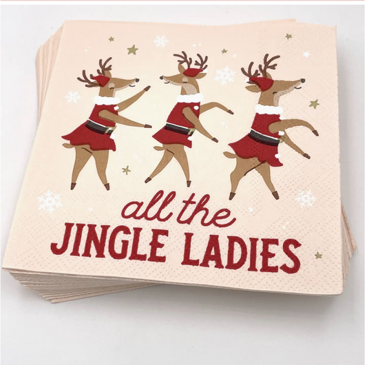 Jingle Ladies -Cocktail Napkin- 20ct