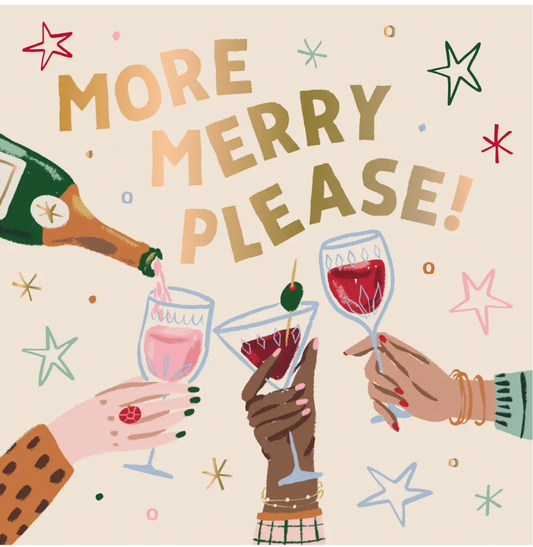 More Merry Please - Cocktail Napkin - 20 Ct.