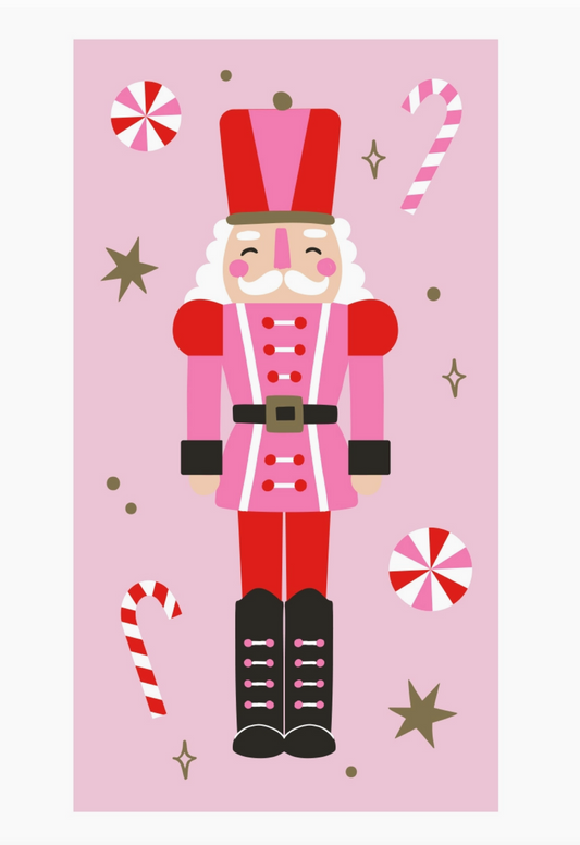 Pink Nutcracker Guest Towels- 16ct