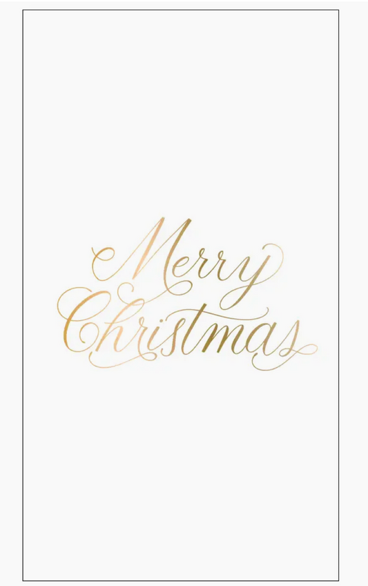Merry Christmas Guest Towels- Foil - 16ct