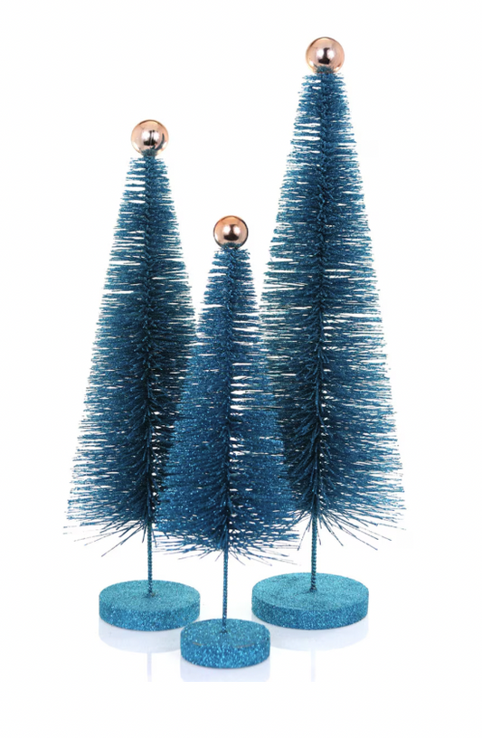 GLITTER TREE- BLUE -MEDIUM
