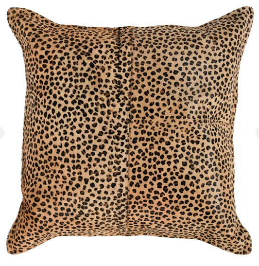 Leopard Hide Camel/Black 20x20