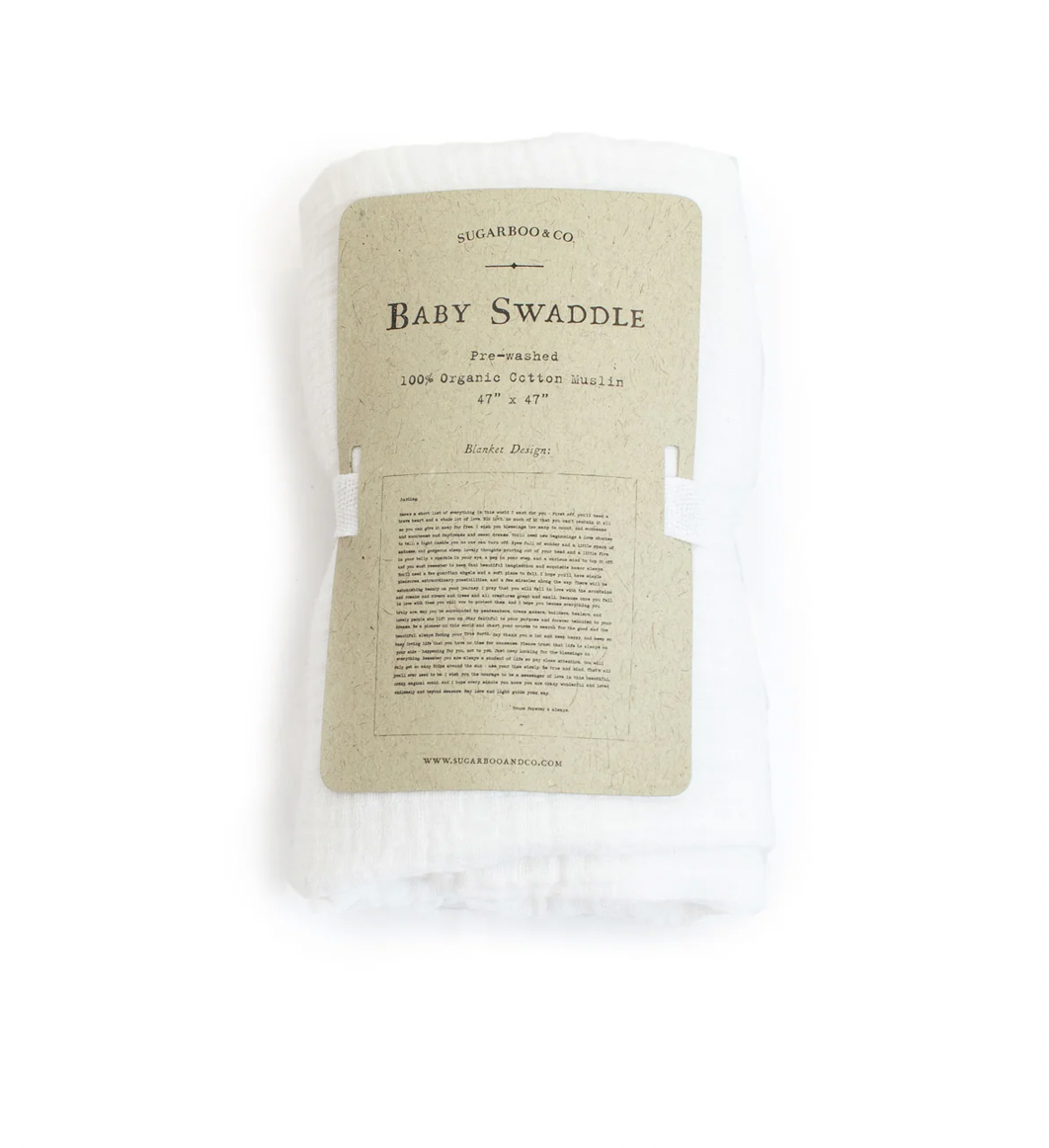 Camp Letter Swaddle Blanket