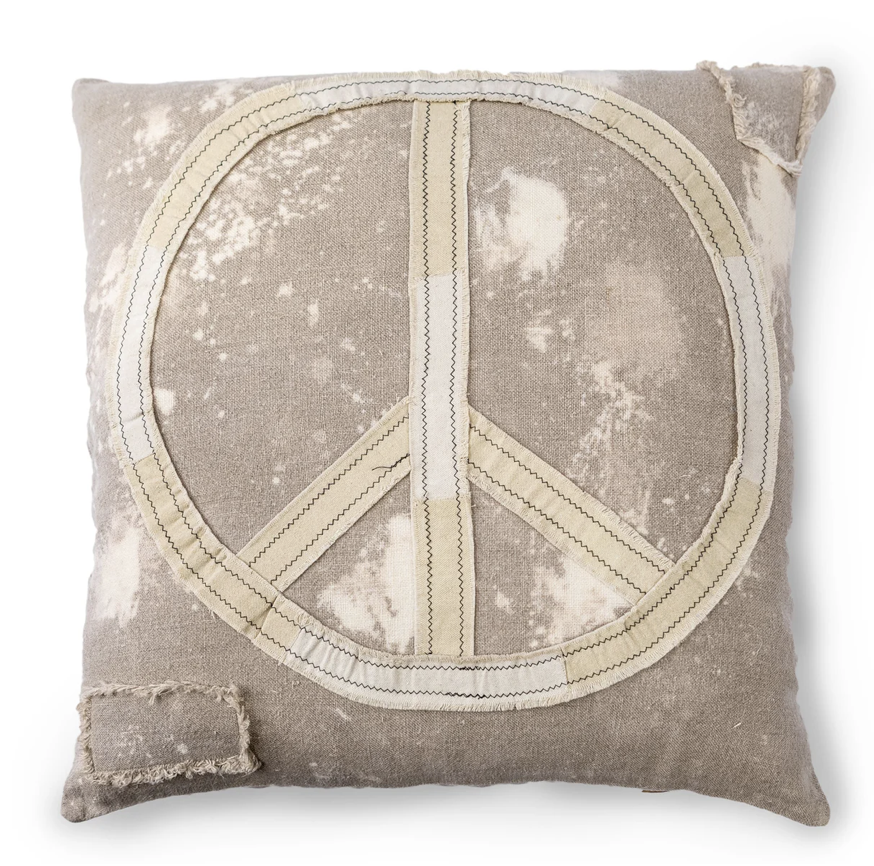 Splattered Peace Sign Pillow