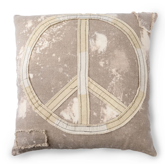 Splattered Peace Sign Pillow