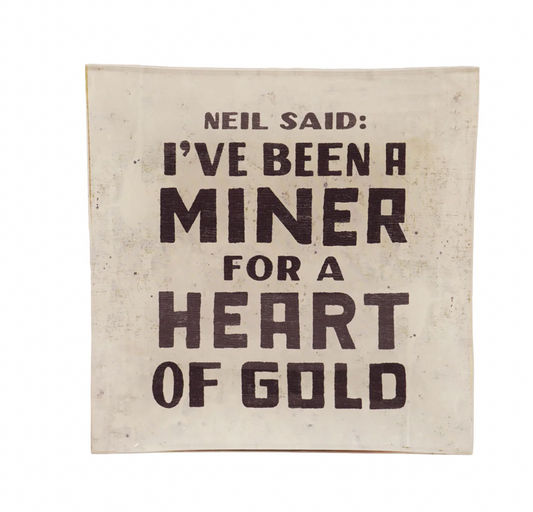 Neil Said Small Square Decoupage Plate