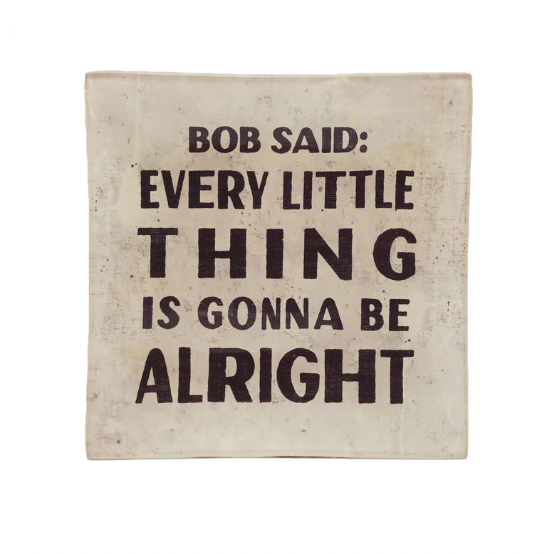 Bob Said Small Square Decoupage Plate