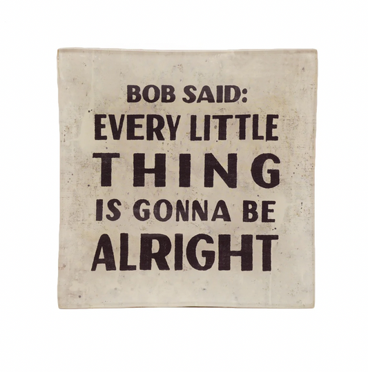 Bob Said Small Square Decoupage Plate